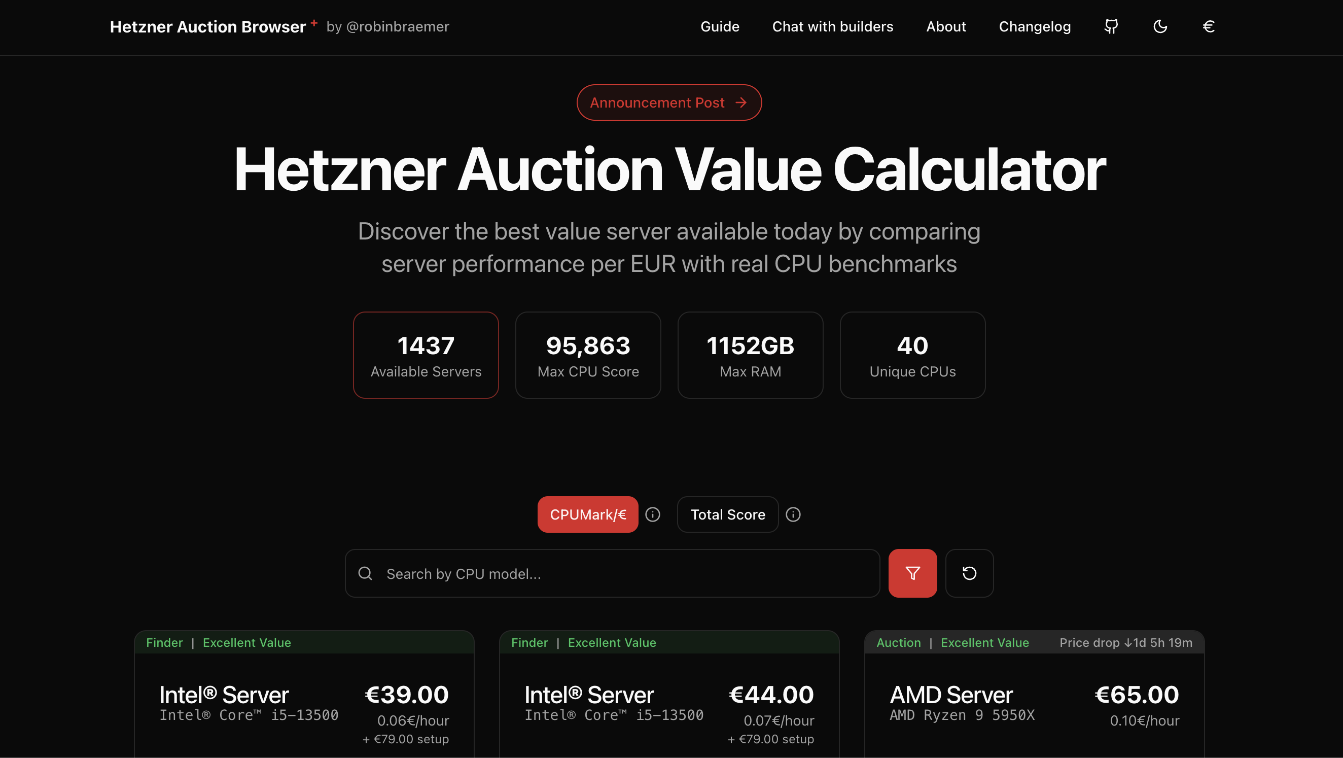 Hetzner Value Auctions
